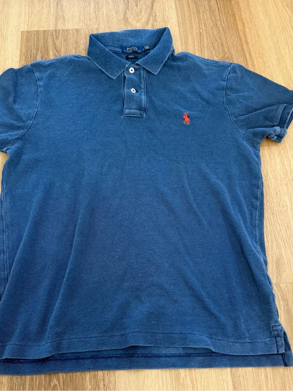 Polo by Ralph Lauren Navy Blue Polo with Red Pony Logo
